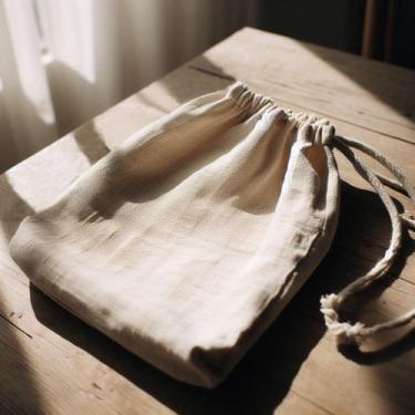 Imagem de kit 100 Sacos Embalagem Ecológico 20x30 Ecobag 100% Algodão Cru Natura