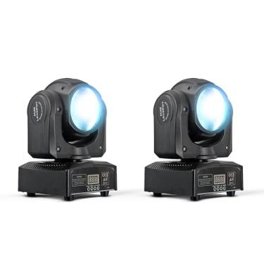 Imagem de 80W RGBW 4 EM 1 Moving Head Light, LED Stage Light Effect Lighting DMX Sound Mode para casamento Natal Aniversário DJ Disco KTV Bar Event Party Show - 2 Pacotes