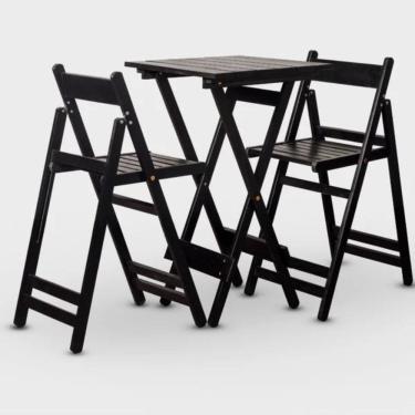 Imagem de Conjunto de Mesa Bistrô e 2 Cadeiras Preto