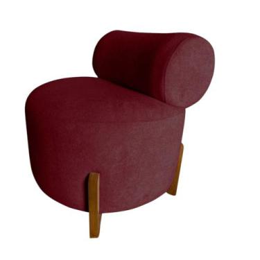 Imagem de Poltrona Decorativa Mônaco Suede Marsala - Mansão Decor