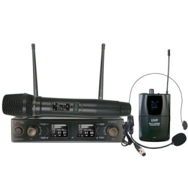 Imagem de Sistema Microfone sem Fio Vocal e Headset KDSW-502C - KADOSH