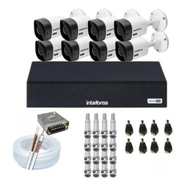 Imagem de Kit 8 Cameras HD 720p VHL 1120 B DVR 8 Canais Multi HD H265 Intelbras