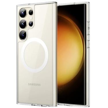 Imagem de JETech Capa Magnética para Samsung Galaxy S23 Ultra 6,8 Polegadas, Compatível com MagSafe, Case Estojo Protetora à Prova de Choque, Capinha Traseira Rígida Claro para PC que Não Amarela (Claro)