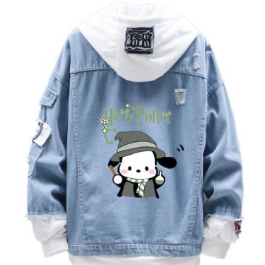 Imagem de Jaqueta jeans de estilo casual Pochacco Dog Wizard para mulheres - WAN