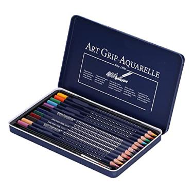 Imagem de GLOGLOW Conjunto de Lápis de Cor Solúvel Em água, Lápis de Aquarela de Qualidade do Artista para Desenho, Pré-nítido, 24 Contagem para Material Escolar (12 cores)