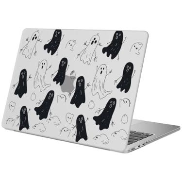 Imagem de BlHMCASE Compatível com MacBook Pro 13 polegadas capa M2 2025, 2024-2016 A2338 M1 A2251 A2289 A2159 A1989 A1708 A1706, capa rígida protetora fantasma de Halloween para Mac Pro 13
