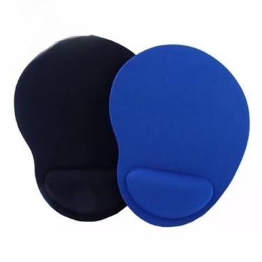 Imagem de Mouse Pad Ergonômico com Apoio de Pulso - Base Antiderrapante, Conforto em Gel e Prevenção de LER para Trabalho e Jogos (PRETO)