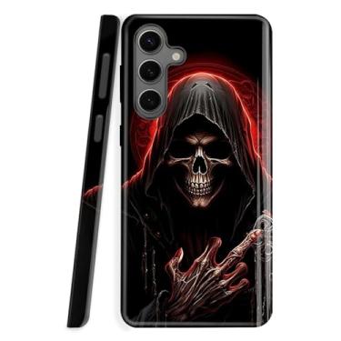 Imagem de Capa compatível com Samsung Galaxy S25 FE 5G, capa protetora resistente à prova de choque de camada dupla, Grim Reaper