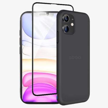Imagem de Kit Capa Capinha Case Proteção Premium Preta Anti Impactos + Película de Vidro 3d (iPhone 11)