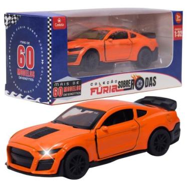 Imagem de Carrinho Miniatura Laranja 1:32 Pull Back C/ Som e Luz - Castela - CAS