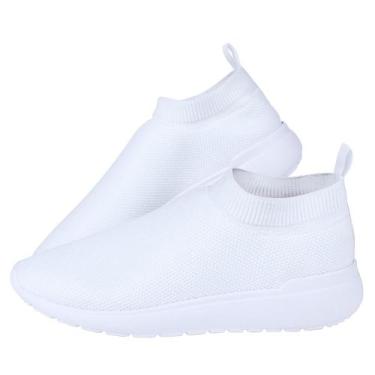 Imagem de Tênis Feminino Calce Fácil Estilo Meia Respirável Academia Esporte Cas