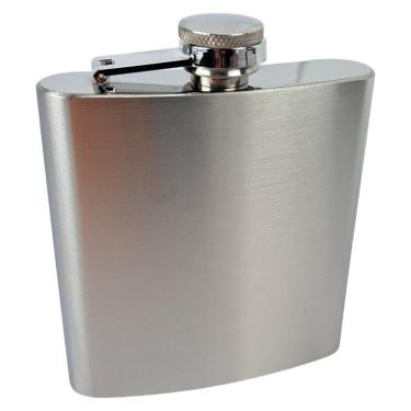 Imagem de Cantil De Inox Na Cor Prata 180Ml Camping Caminhada