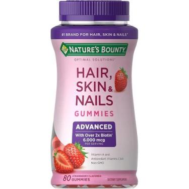 Imagem de Hair Skins & Nails Advanced Biotina 6000mcg 80 Gomas Nature's Bounty