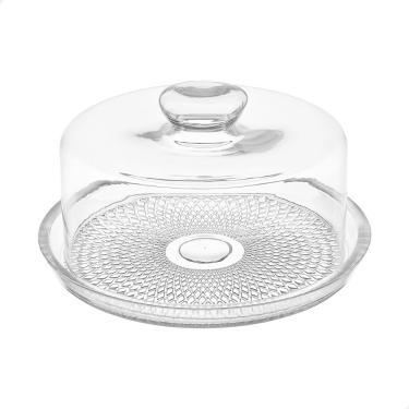 Imagem de Queijeira De Vidro Vitazza Boleira Redonda 22Cm Com Tampa