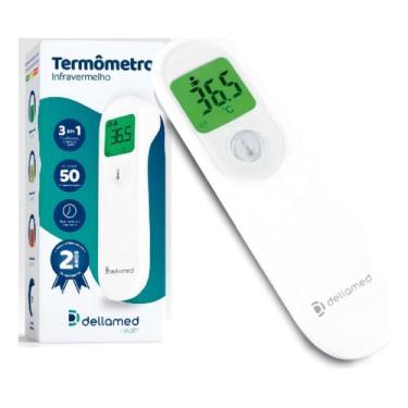 Imagem de Termometro Medidor De Febre Corporal Sem Contato Testa - Dellamed
