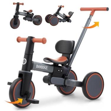Imagem de Triciclo Bobike 5 em 1 para crianças de 18 meses a 5 anos, cinza