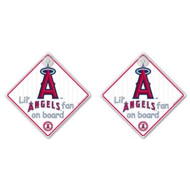 Imagem de MLB Los Angeles Angels Lil Fan on Board Signs, pacote com 2