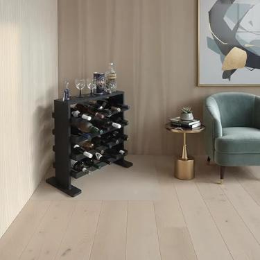 Imagem de Adega Decorativa Piso Prateleira para Vinhos e Bebidas 20 garrafas Preto Laca