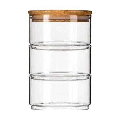 Imagem de Conjunto de Potes Tower Vidro 280 ml 3 Peças - Wincy