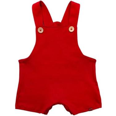 Imagem de Jardineira Bebê Menino E Menina Verão Roupa Infantil Algodão Suedine P