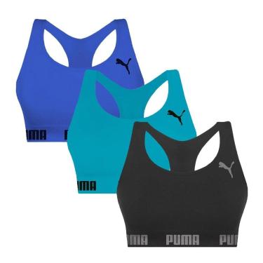 Imagem de Kit 3 Tops Puma Nadador Sem Costura Feminino