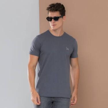 Imagem de Camiseta Basica Masculino Revanche Foggia Estilo, GG, Mescla escuro