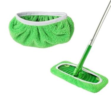 Imagem de Panos reutilizáveis de limpeza a seco de microfibra para esfregão molhado compatíveis com substituição de esfregão Swiffer, pano de limpeza de microfibra para limpeza de piso de superfície/madeira (2