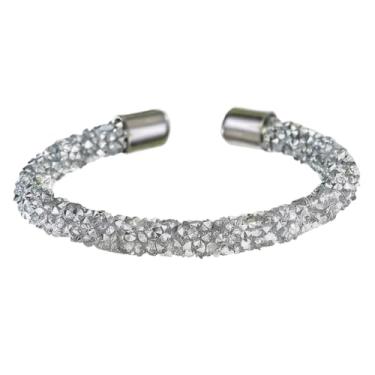 Imagem de Pulseira de cristal ajustável com punho aberto abaixo de US$5, joia moderna, acessório de festa noturna, Medium, Cristal, Sem Pedra Preciosa