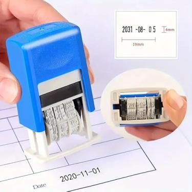 Imagem de Carimbos de data de conta DIY com carimbo automático de devolução de tinta mini para material de escritório