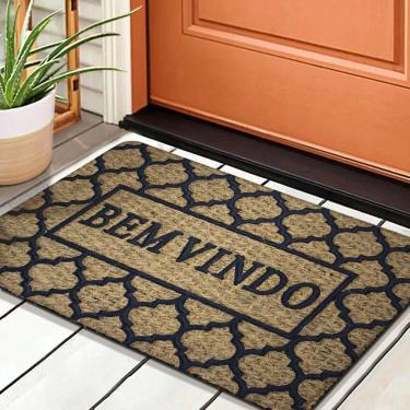 Imagem de 1 Tapete Porta Capacho Fibra Coco Antiderrapante 40x60 P4