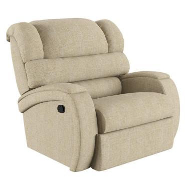 Imagem de Poltrona Do Papai Reclinável Napoli Manual Gatilho Linho Bege Fh1 - D\'rossi