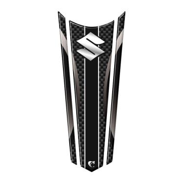 Imagem de Adesivo Faixa Gravata Resinado Tanque Moto Suzuki Carbono