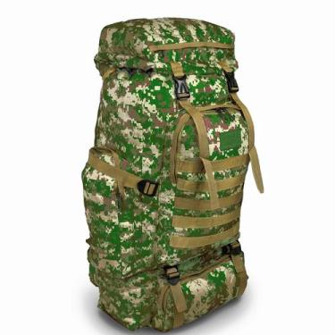 Imagem de Mochila Tática Militar Impermeável Reforçada 80l Cargueira Camping Tri