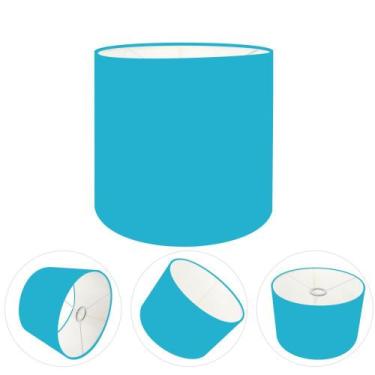 Imagem de Cúpula Abajur Cilíndrica Cp-8010 Ø25x25cm Azul Turquesa - Vivare