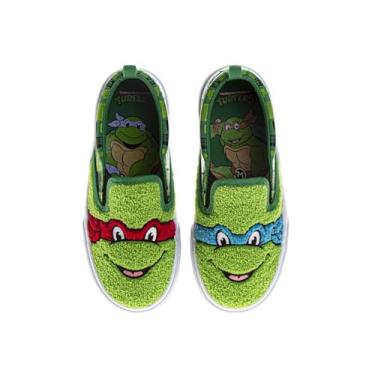 Imagem de Josmo Tênis de cano baixo com desenho animado Slipon Casual Fashion Canvas Shoe Spiderman Sonic TMNT Monsters Inc Carros (Tamanhos: 5-10 crianças pequenas / 11-13 crianças pequenas / 1-4 crianças