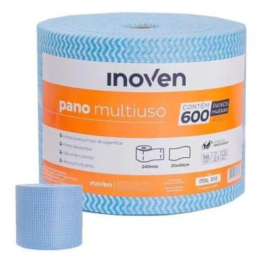 Imagem de Pano Multiuso Azul Inoven Perfex Rolo 600 Folhas 20x240m