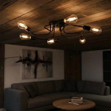 Imagem de Lustre Luminária de Teto Plafon Sputnik 6 Braços S Pendente Moderno Ho