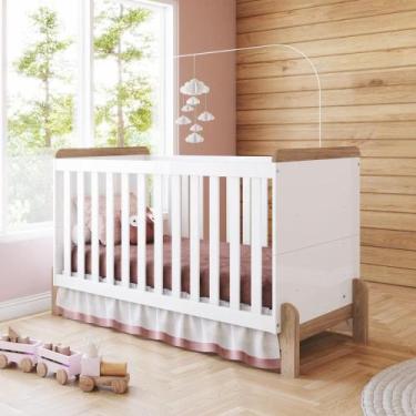 Imagem de Berço Mini Cama Yuri Espresso Móveis Branco/Jequitibá