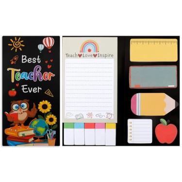 Imagem de Notas adesivas para professores, presente para agradecimento de professores, presentes de volta às aulas, conjunto de notas autoadesivas de quadro negro, material de escritório escolar, presente de