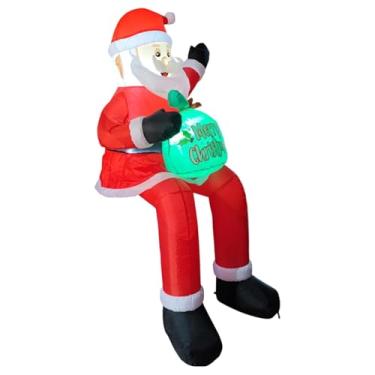 Imagem de UGPLM LED Natal Inflável Papai Noel Festival de Natal Soprador de Ar Interior Externo Iluminado Papai Noel Inflável para Quintal Gramado Adaptador EUA