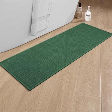 Imagem de Tapete de banho chakme Ultra Thin Antiderrapante 120x43cm verde