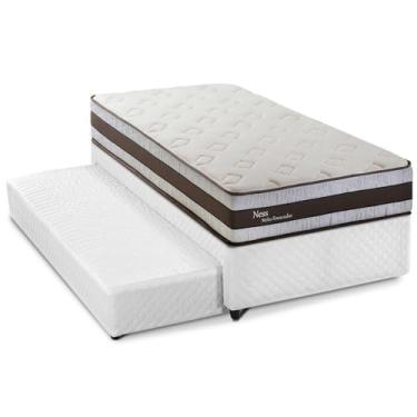 Imagem de Bicama Box Solteiro com Cama Auxiliar Herval Ness, Molas Ensacadas, 58x88x188 cm