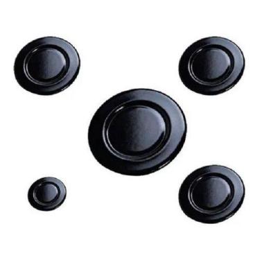 Imagem de Kit Espalhador Tampa Peças Cooktop Fogão Fischer  5 Bocas - Jangada
