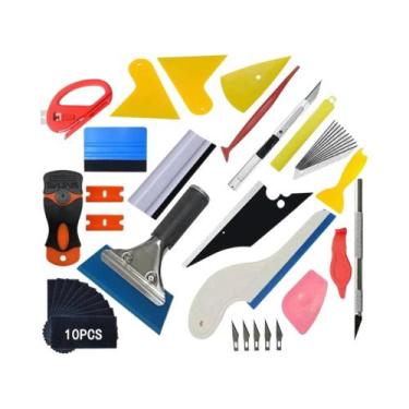 Imagem de Kit De Ferramentas Para Envelopamento De Carros Em Vinil, Espátula E C