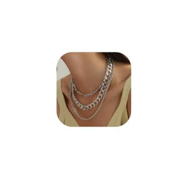 Imagem de ItsStarred Colar com pingente geométrico grosso banhado a ouro 14K para mulheres, punk, hip hop, corrente de elos O, acessórios para mulheres, Latão, Sem Pedra Preciosa