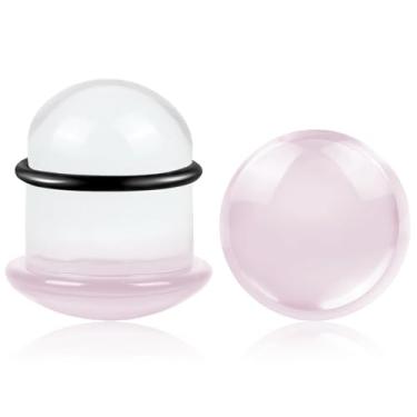 Imagem de WINSENET Kit de alongamento de orelha de vidro, 2 peças, plugues de 8 a 22 mm para medidores de orelha com anéis de borracha, kit de alongamento de orelha de vidro com alargador de orelha, joia para