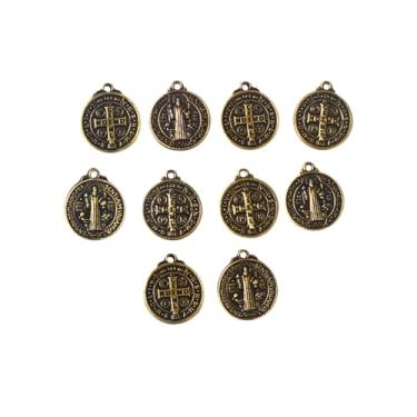 Imagem de Kit medalhas de São Bento ouro velho - 10 unidades