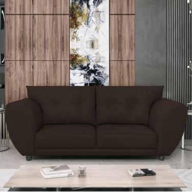 Imagem de Sofá 2 Lugares Tulipa Sintético - Amarena Móveis Marrom
