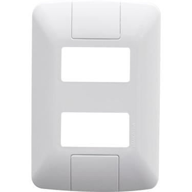 Imagem de Placa 2 Postos Afastados 4x2 Tramontina Aria Branca Tramontina