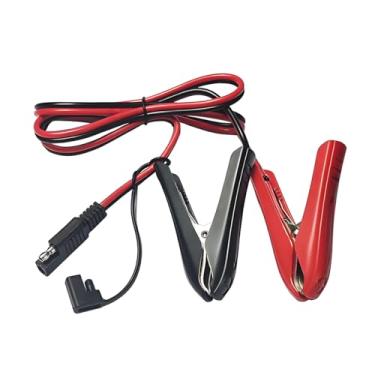 Imagem de Clipe de crocodilo jacaré de 12 V 14 AWG para conector SAE, grampo jacaré de bateria SAE de liberação rápida com fio, cabo de extensão de carregamento adaptador de desconexão rápida para energia solar